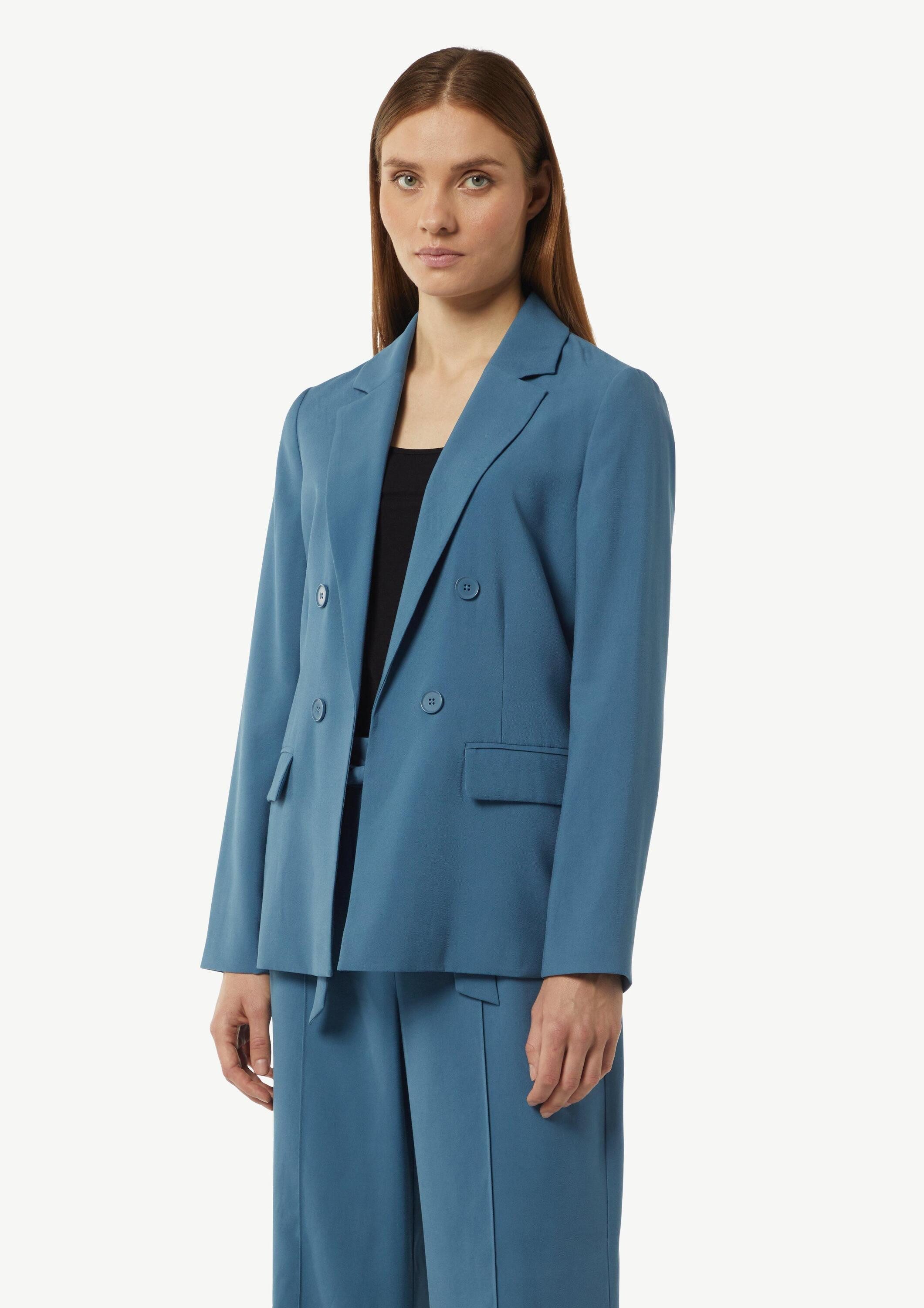 comma Jackenblazer Indoor-Blazer Offener Longblazer mit Piquestruktur günstig online kaufen