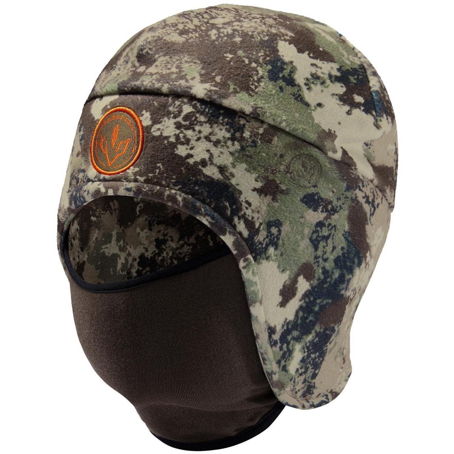 LuxusKollektion Beanie Wintermütze Beanie 2-in-1 Fleece Camouflage Braun (1-St)