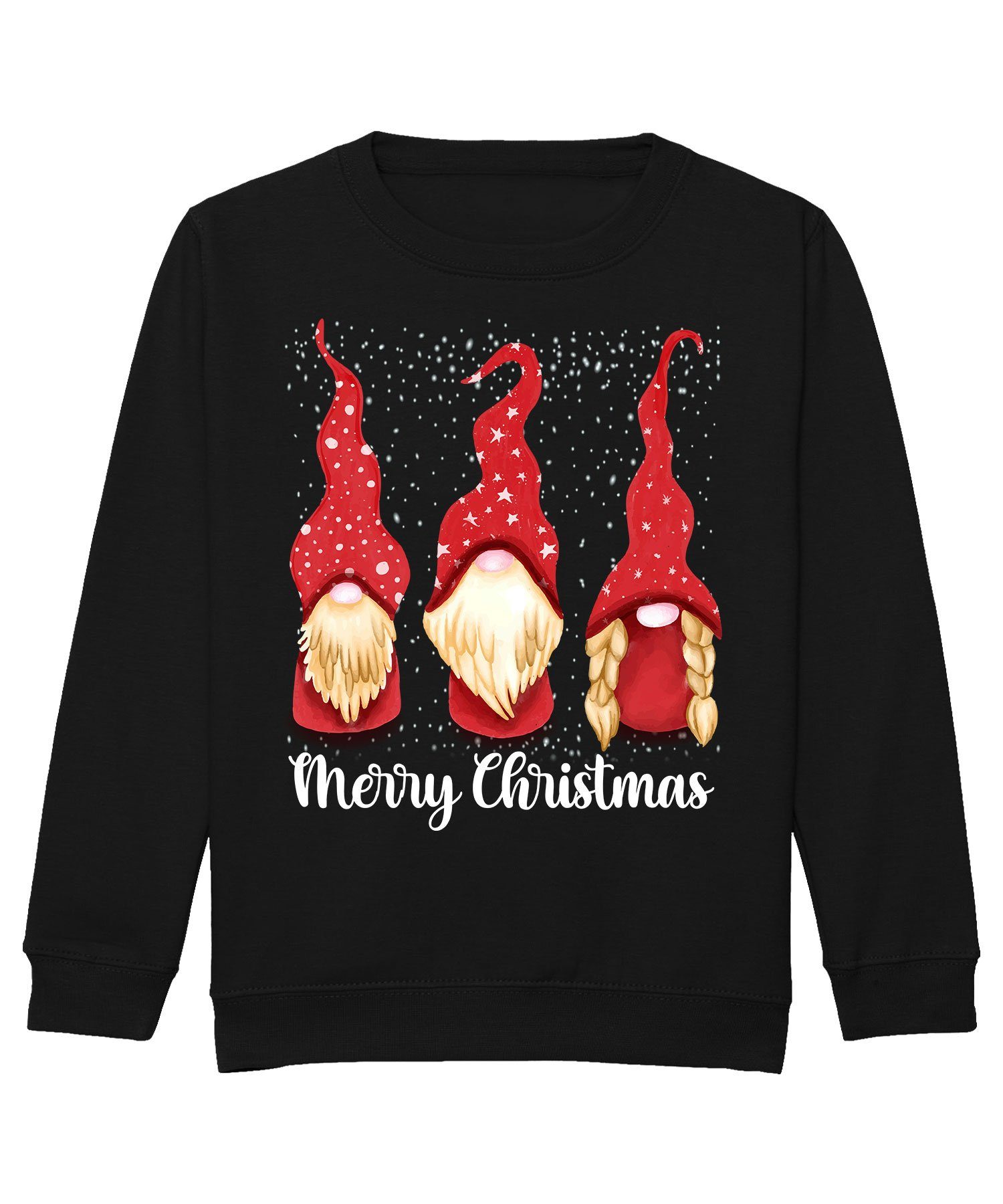 Quattro Formatee Sweatshirt Merry Christmas Kinder Weihnachten Nordische Sweatshi Wichtel Pullover (1-tlg)