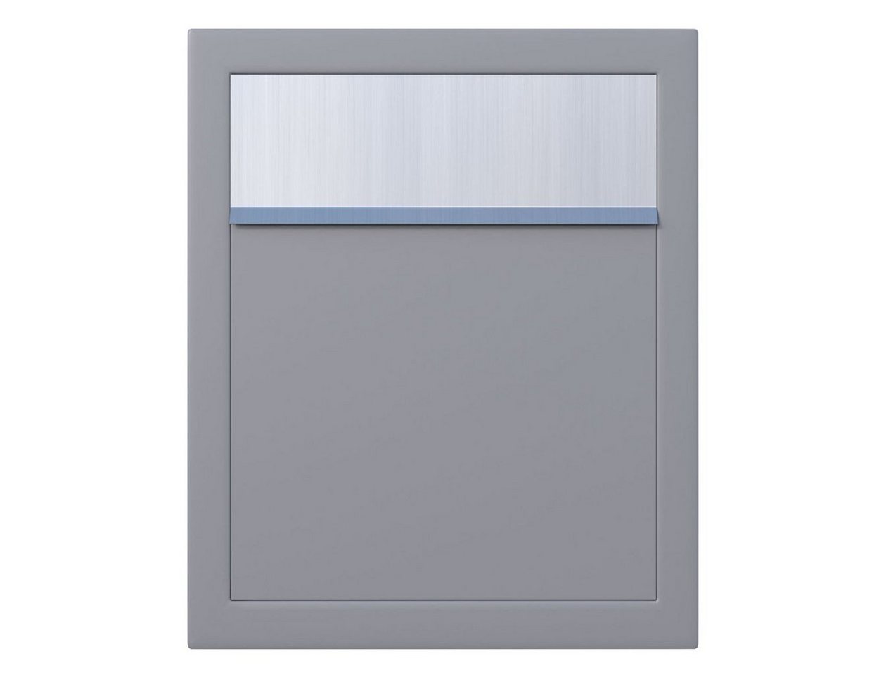 Thumbnail - Bravios Briefkasten Briefkasten Base Grau Metallic mit Edelstahlklapp