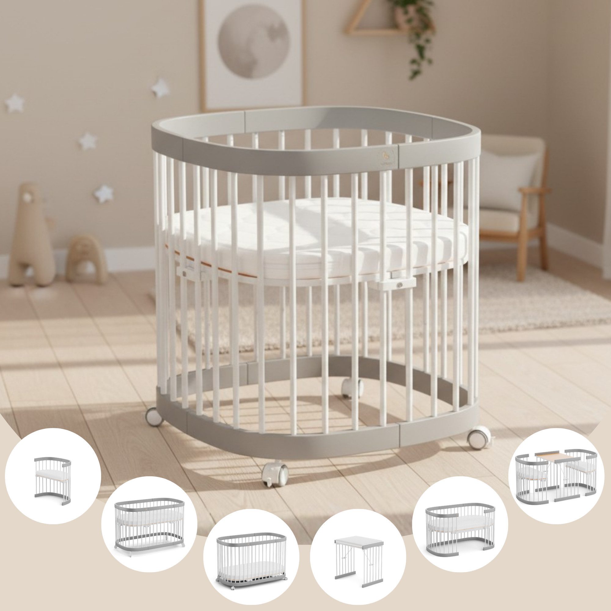 tweeto Kinderbett tweeto Babybett 7in1