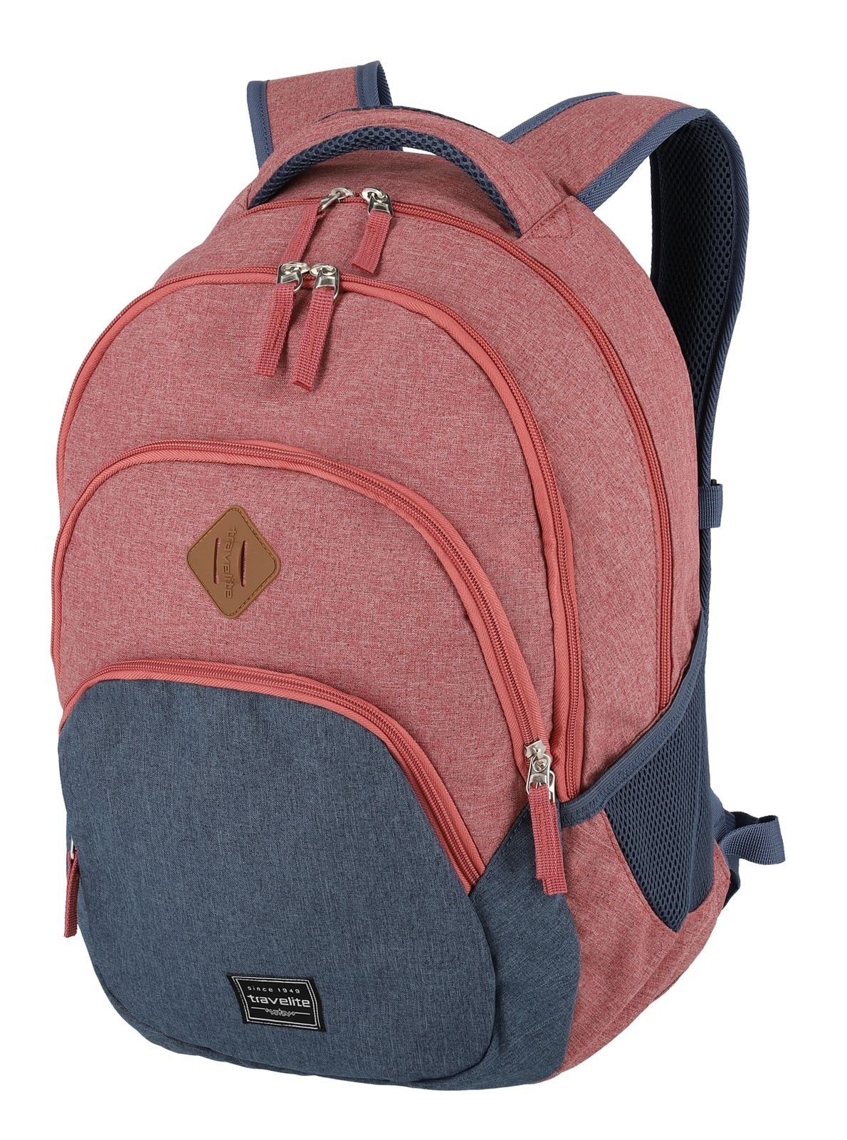 travelite Laptoprucksack BASICS Melange, Freizeitrucksack Arbeitsrucksack Schulrucksack Reiserucksack