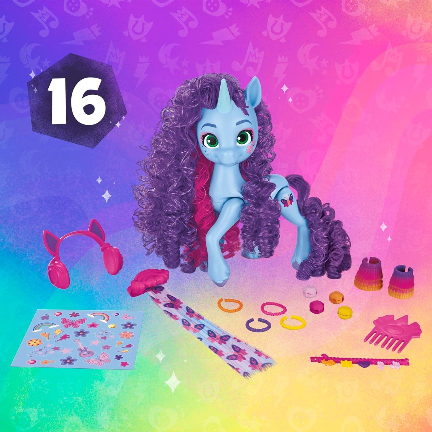 Hasbro Actionfigur My Little Pony Spielzeug Misty Brightdawn Festival-Styling Accessoires