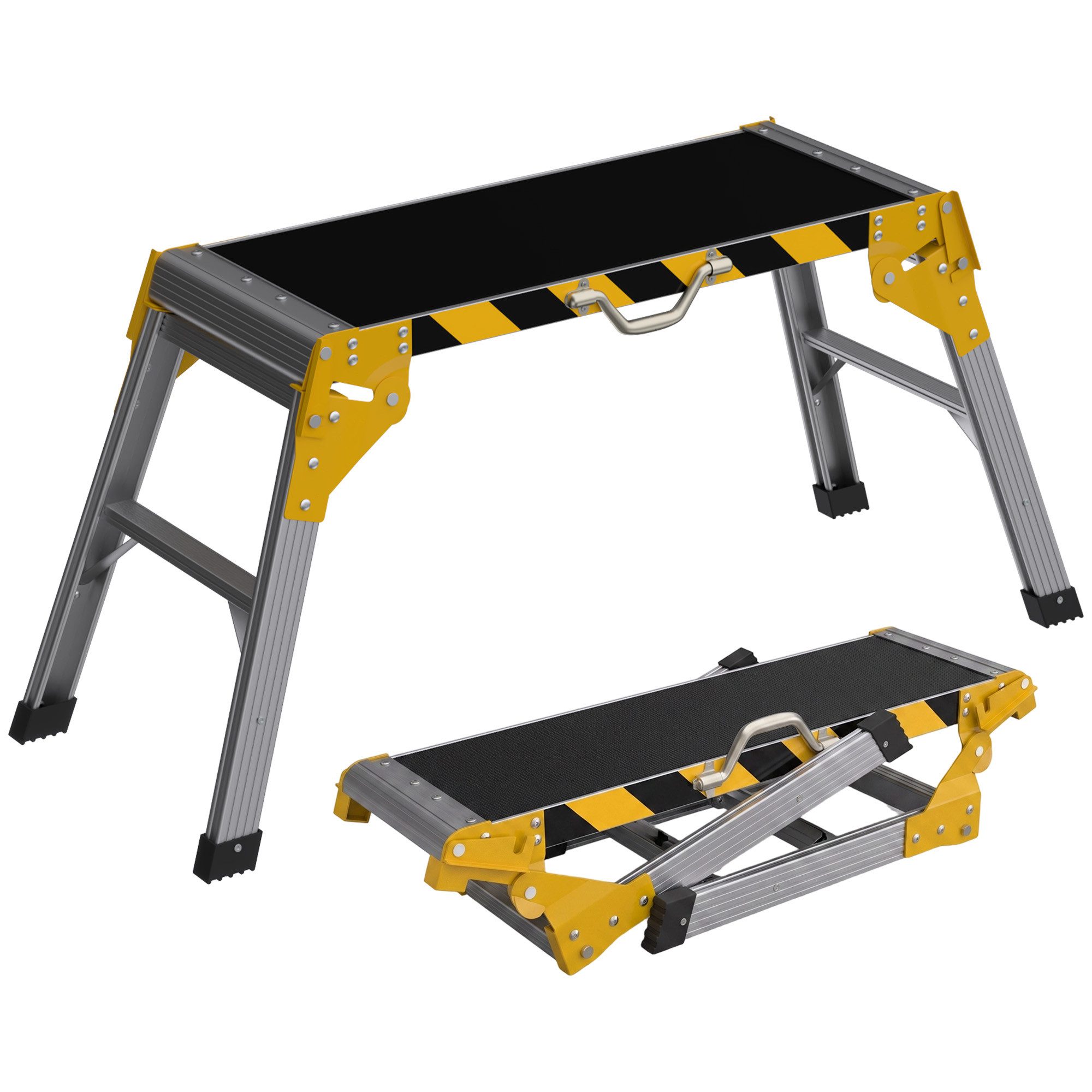 HOMCOM Werkbank klappbarer Arbeitstisch mit Griff, (Set, 1-tlg), Klappbar, rutschfest, 150 kg belastbar