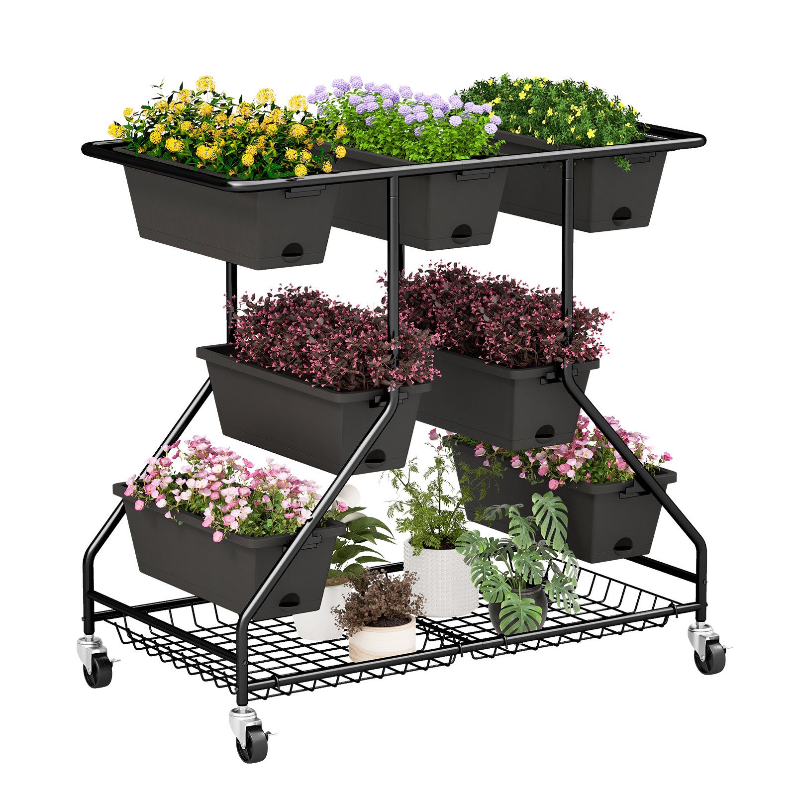 COSTWAY Blumenständer (1 St), mit Rollen, günstig online kaufen