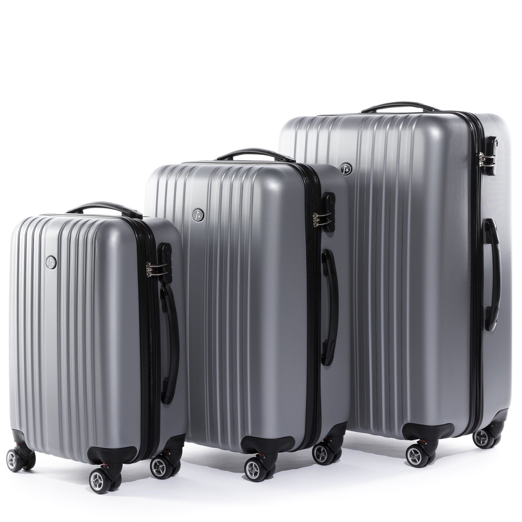 FERGÉ Kofferset 3 teilig 4 Toulouse, Hartschale Koffer Set, Rollkoffer Trolley 3er Reisekoffer Rollen, Premium