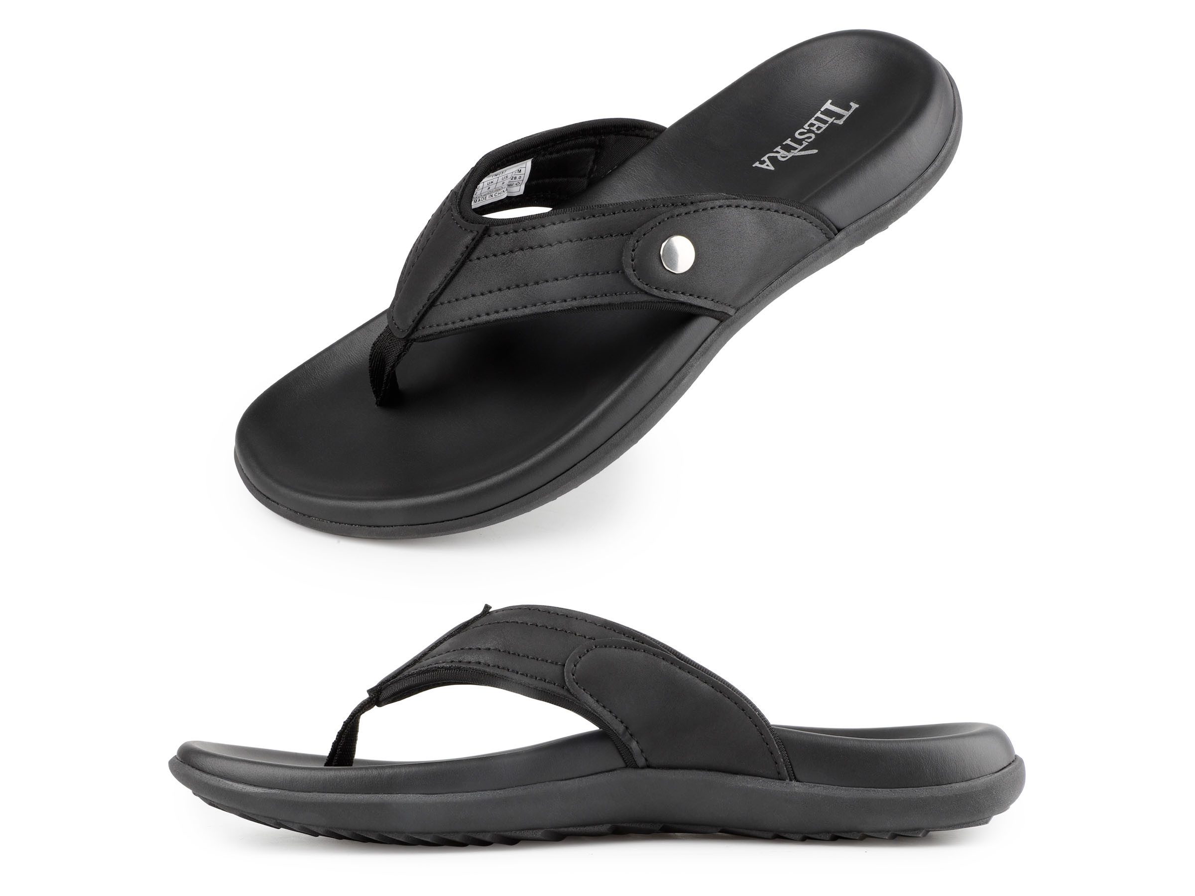 TIESTRA Flip Flops Herren Zehentrenner Rutschfestet Comfy Pool Sommer Stran günstig online kaufen