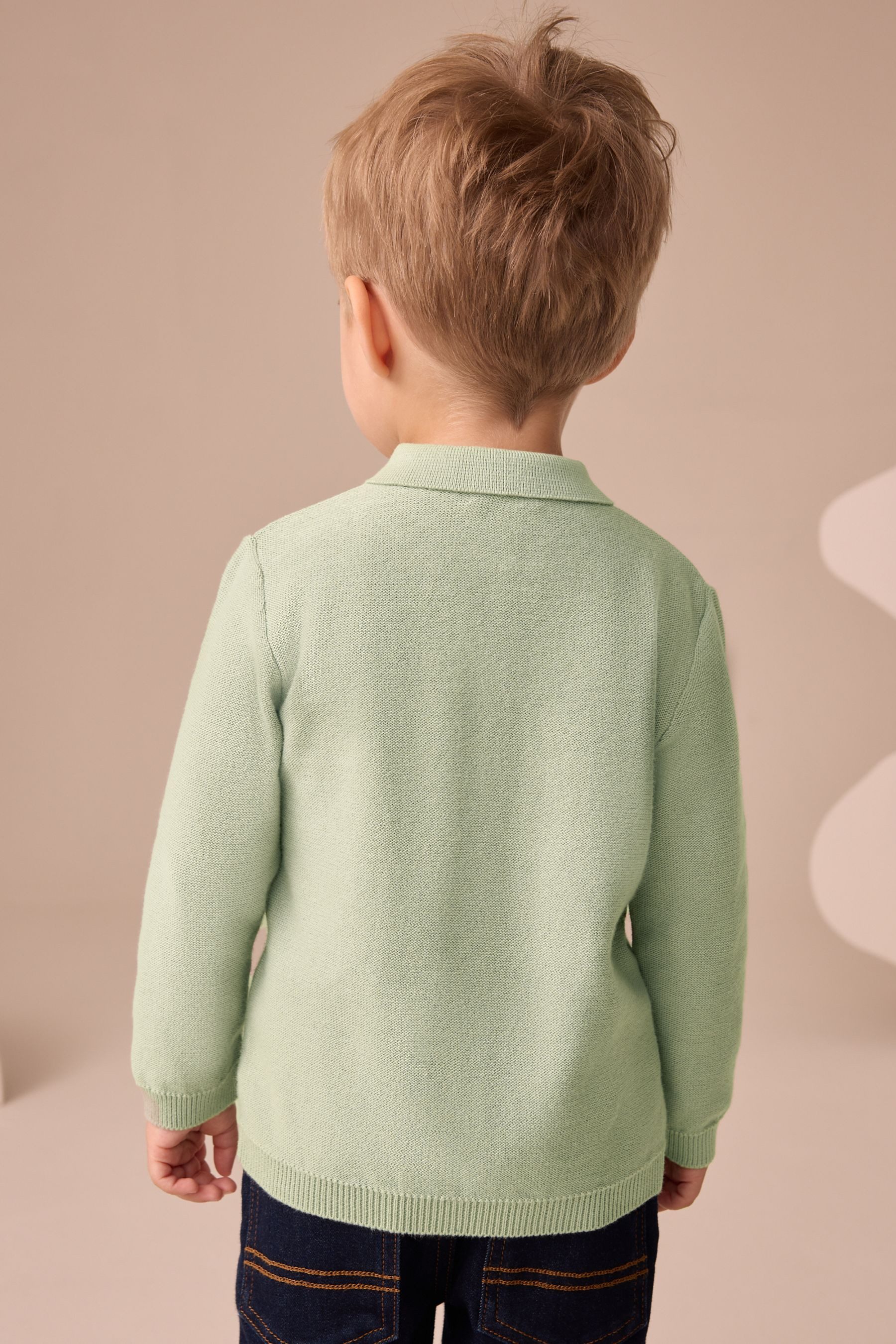 Next Polokragenpullover Komplette besticktes Strick-Polohemd (1-tlg) günstig online kaufen