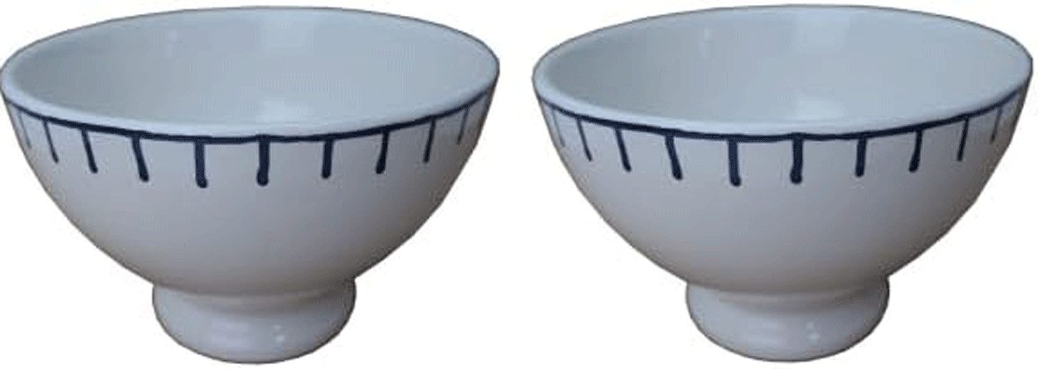 Steinnacher Bärbel Müslischale Müslischale 2 er Set beige blau, (2-tlg)