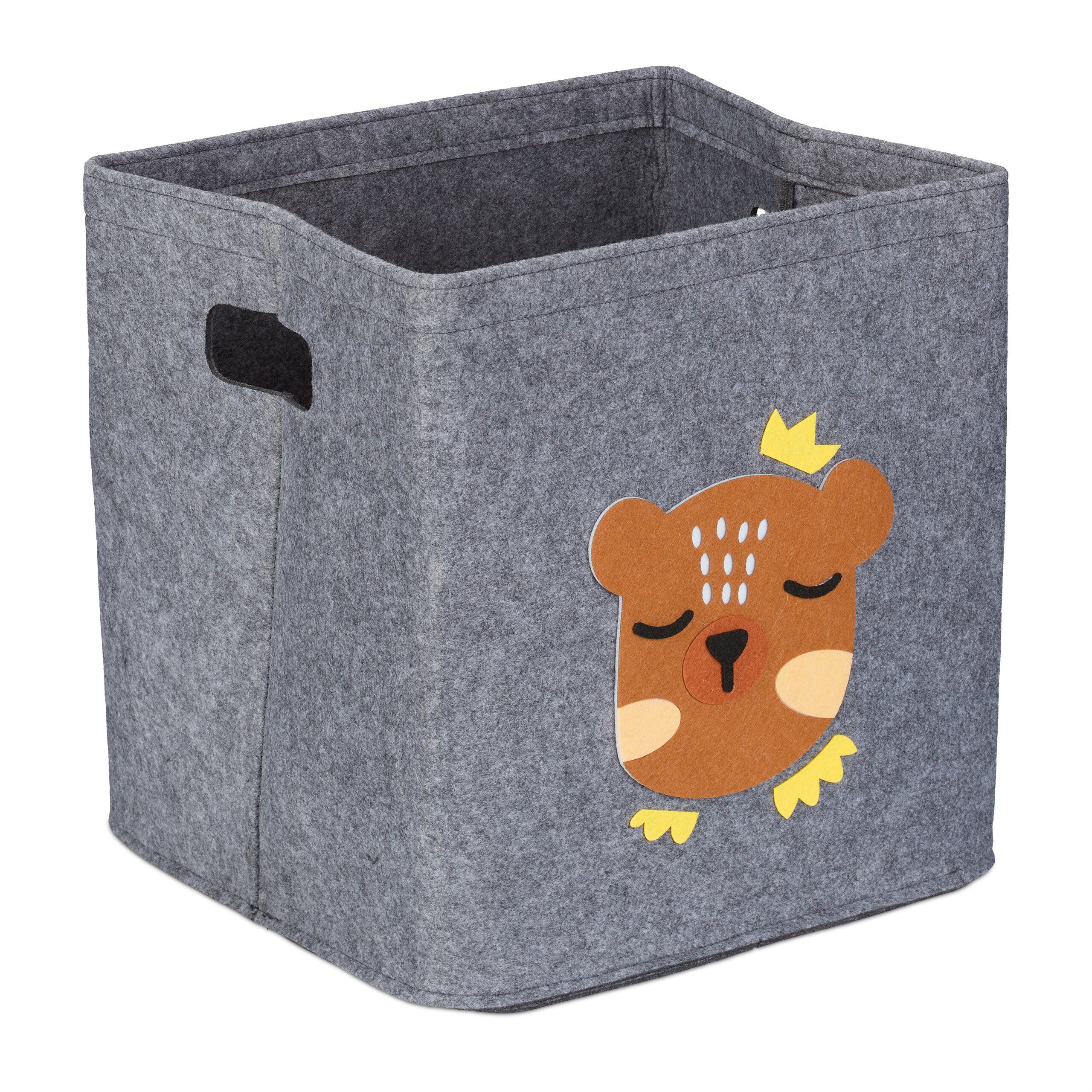 relaxdays Aufbewahrungsbox für Kind, Bär günstig online kaufen