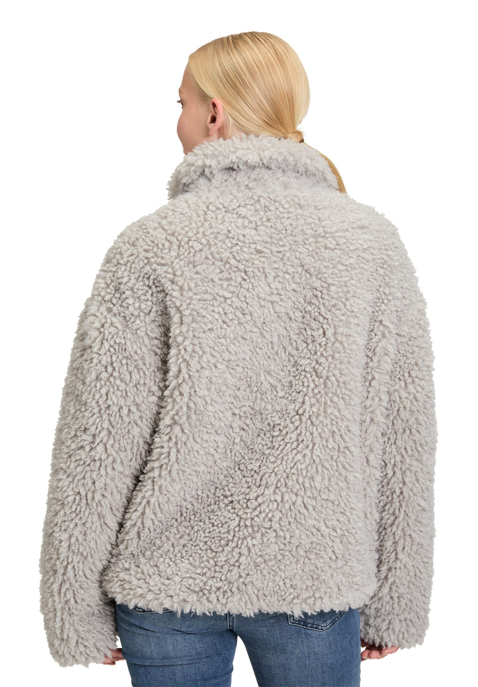 Amber & June Plüschjacke Damen mit Stehkragen