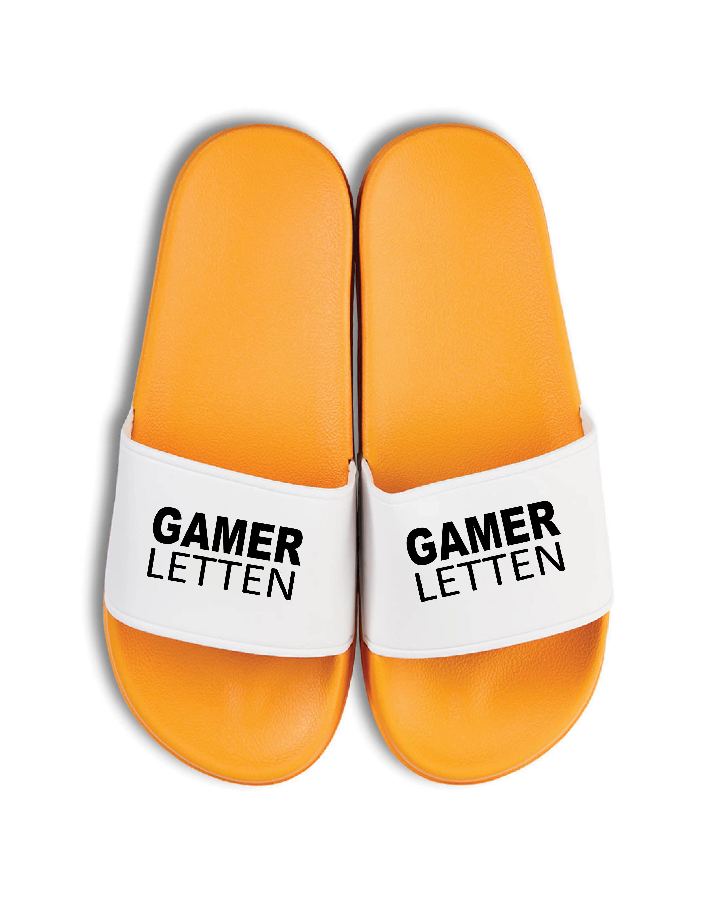 Youth Designz Herren Damen Badelatschen "Gamer Letten" Fun-Print lustig Geschenk Badeschuh mit witzigen Aufdruck für Männer und Frauen Statement