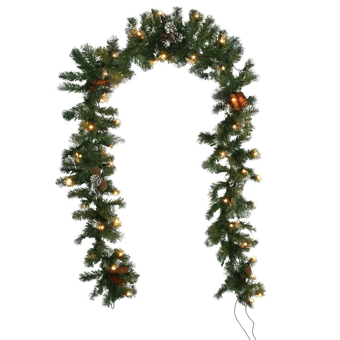 Home-trends24.de Girlanden LED Tannengirlande Girlande Winter Weihnachten Beleuchtung Deko