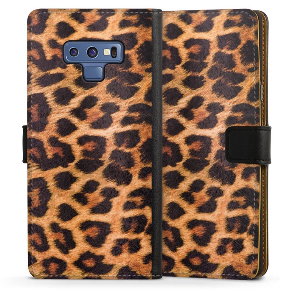 DeinDesign Handyhülle Leopard Fell Animalprint Leo Print, Samsung Galaxy Note 9 Hülle Handy Flip Case Wallet Cover