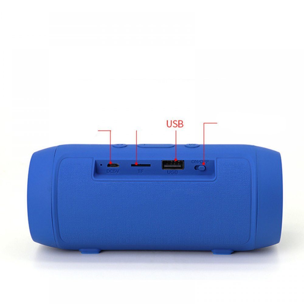 Bluetooth-Lautsprecher 360°-TWS-Stereo-Musikwiedergabe kabellose Bluetooth-Lautsprecher, MOUTEN rot