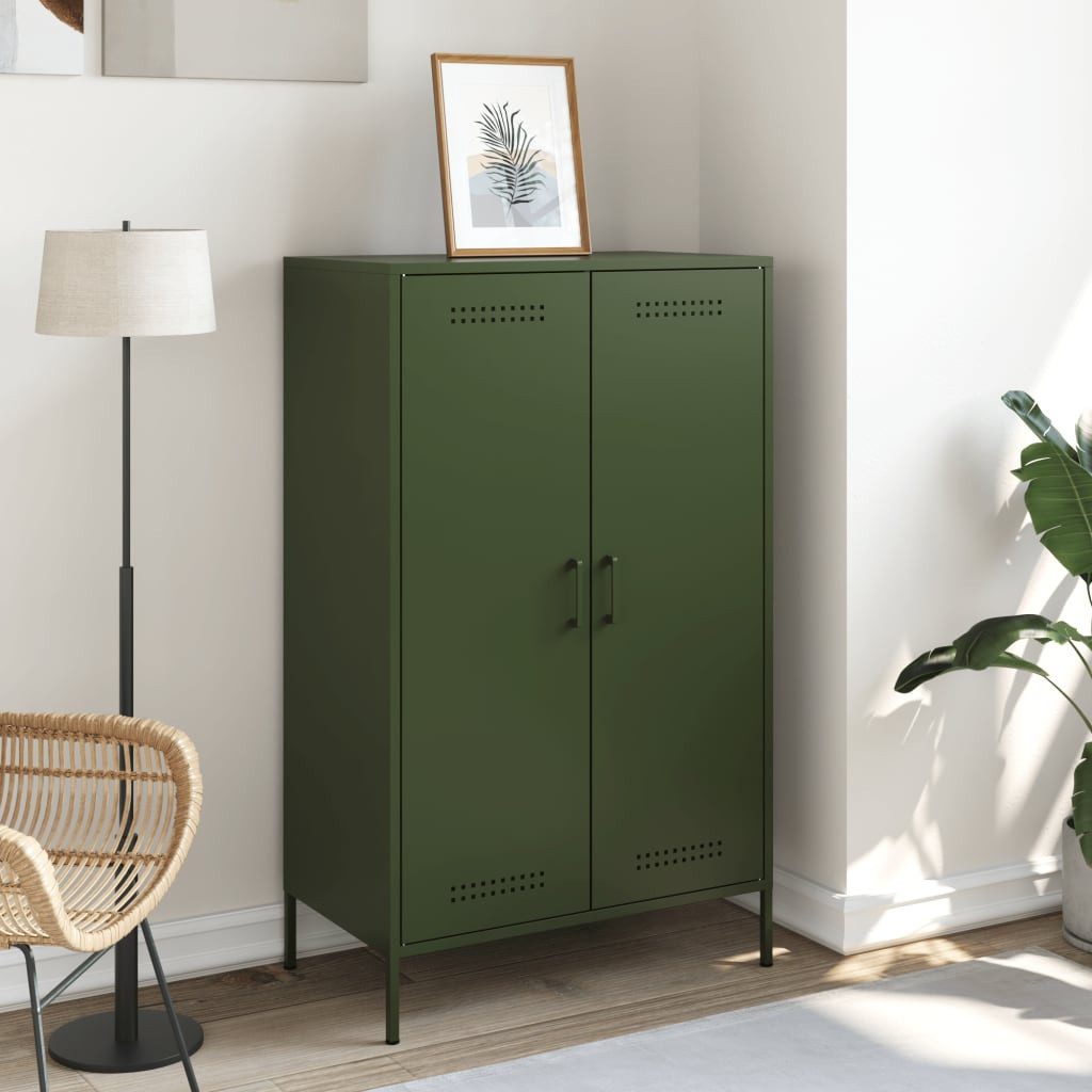 vidaXL Highboard Highboard Olivgrün 68x39x113 cm günstig online kaufen