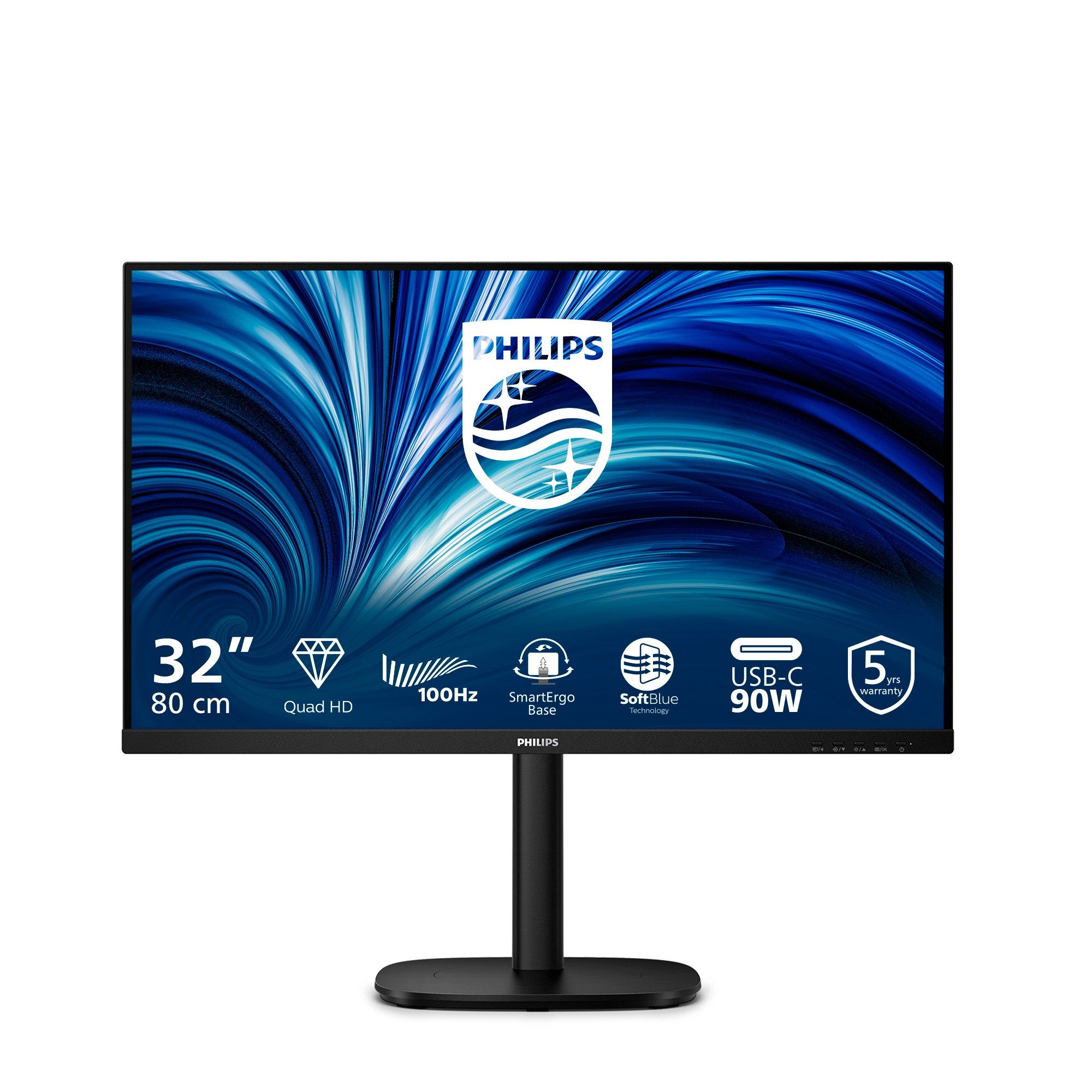 Philips 32B2U3601/00 TFT-Monitor (80 cm/31.5 ", 2560 x 1440 px, QHD, 4 ms Reaktionszeit, 100 Hz)