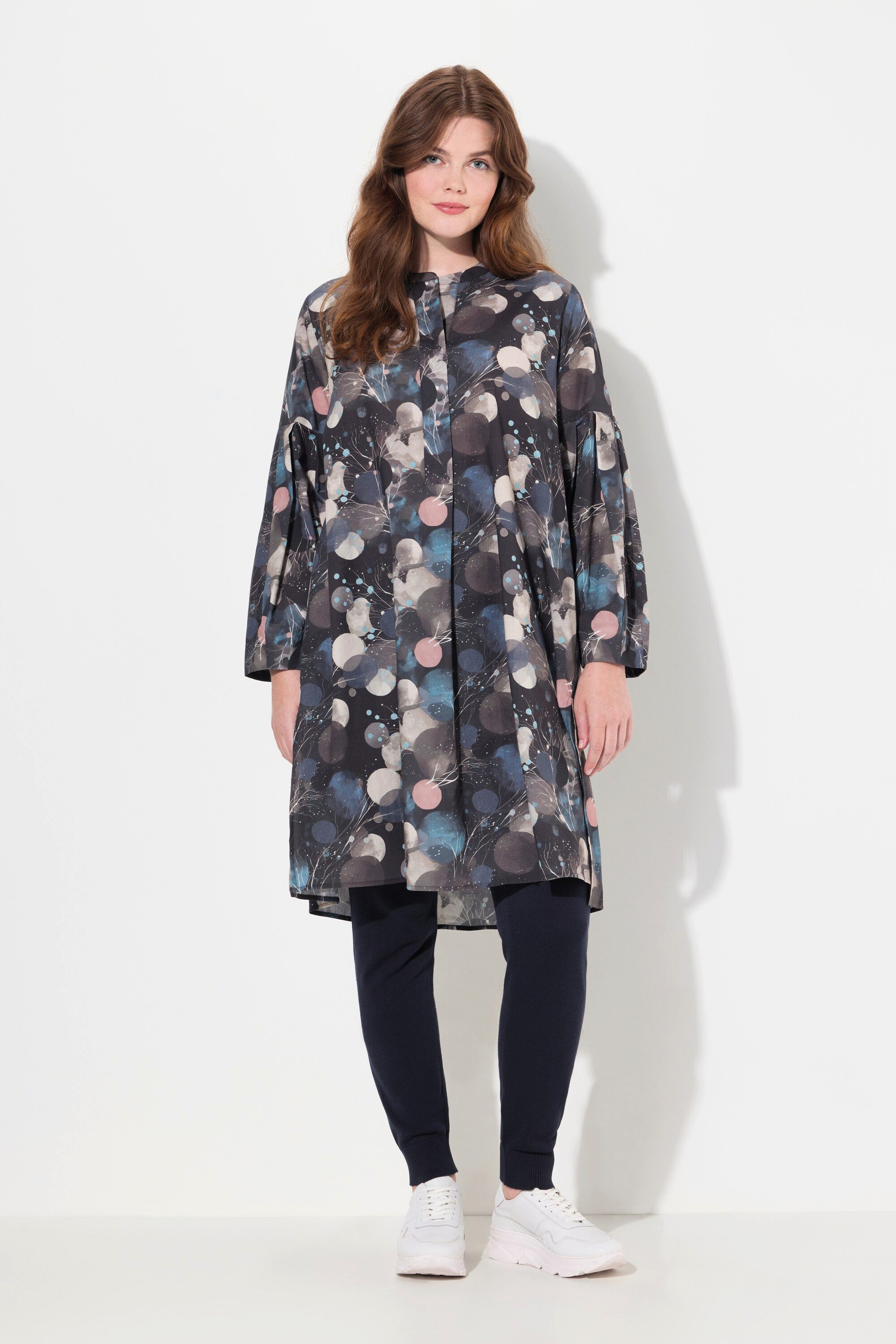 Ulla Popken Tunika Longbluse A-Linie Rundhals günstig online kaufen
