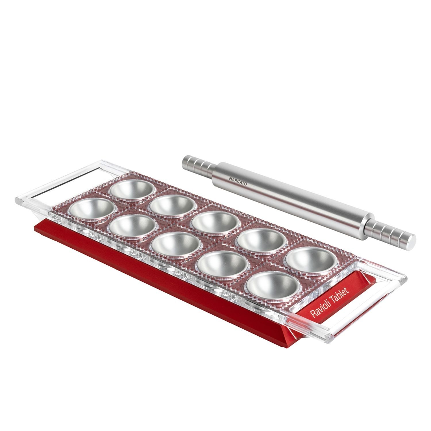 Marcato Ravioliform Tablett Rot
