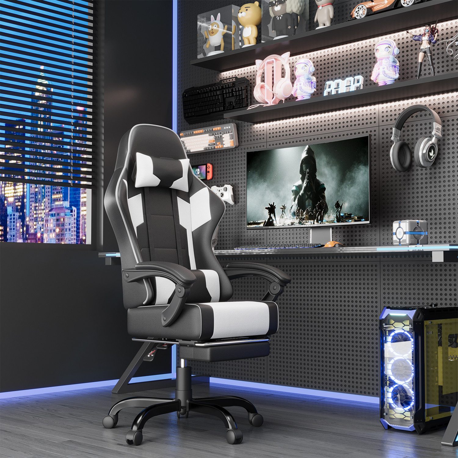 HOMALL Gaming-Stuhl Bürostuhl mit Massagefunktion 150kg,Ergonomischer günstig online kaufen