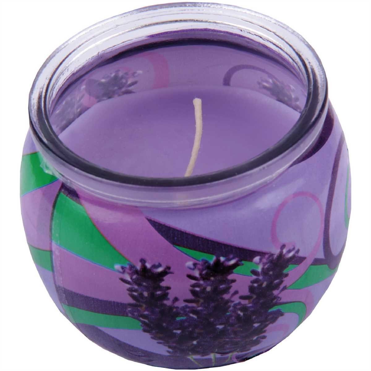 HS Candle Duftkerze im Glas (1-tlg), Lavendel, Duftnote floral & angenehm, Ø7x6cm, bis zu 22h Brenndauer – Bild 5 von 5