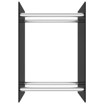 möbelando Kaminholzregal 3002580, (LxBxH: 35x40x60 cm), aus Metall, gehärtetes Glas in Schwarz