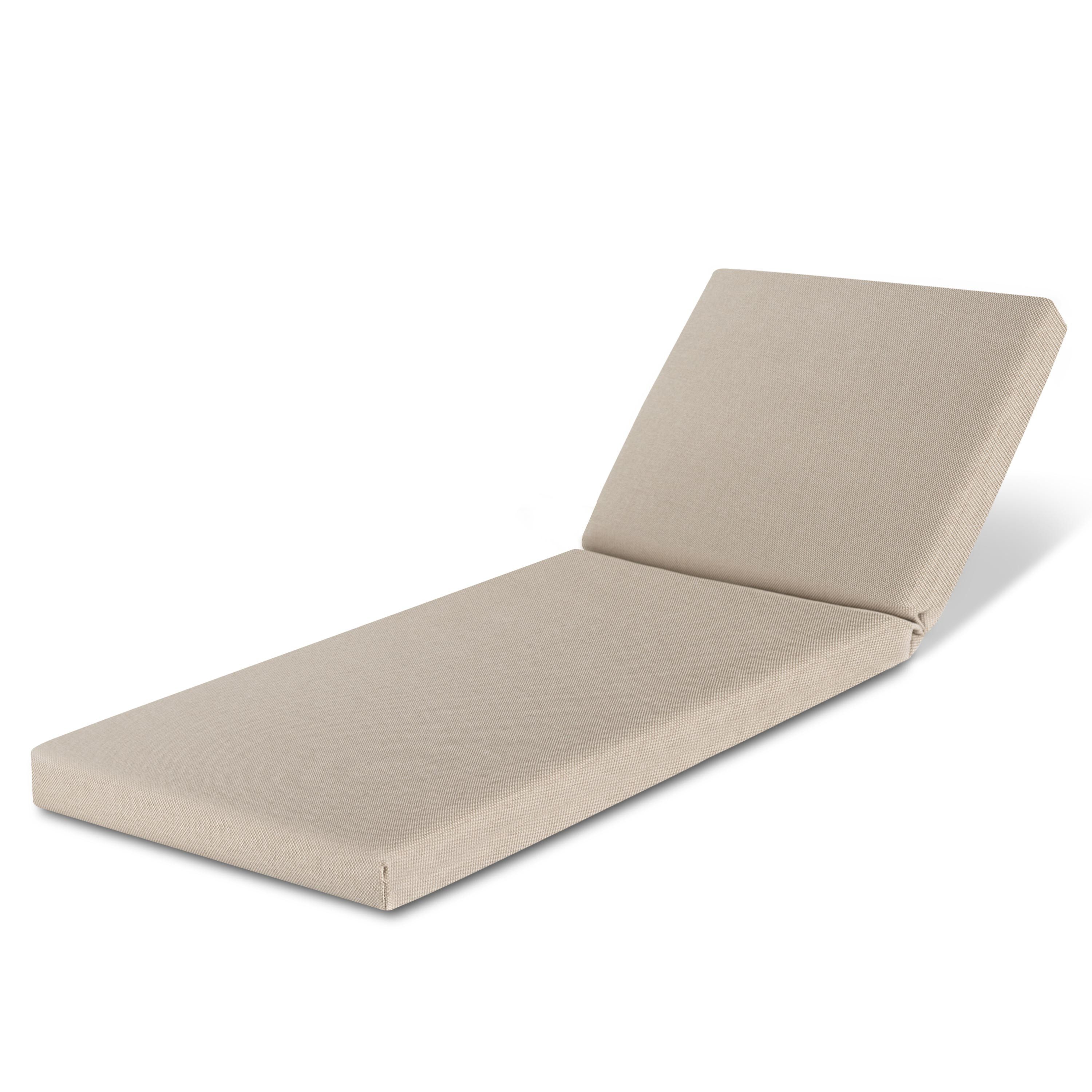 Beautissu Liegenauflage Deckchair Auflagen Wasserdicht QD-RL, 190x60cm, Beige, Sonnenliege Auflage Outdoor Polster Wetterfest Schnell Trocknend