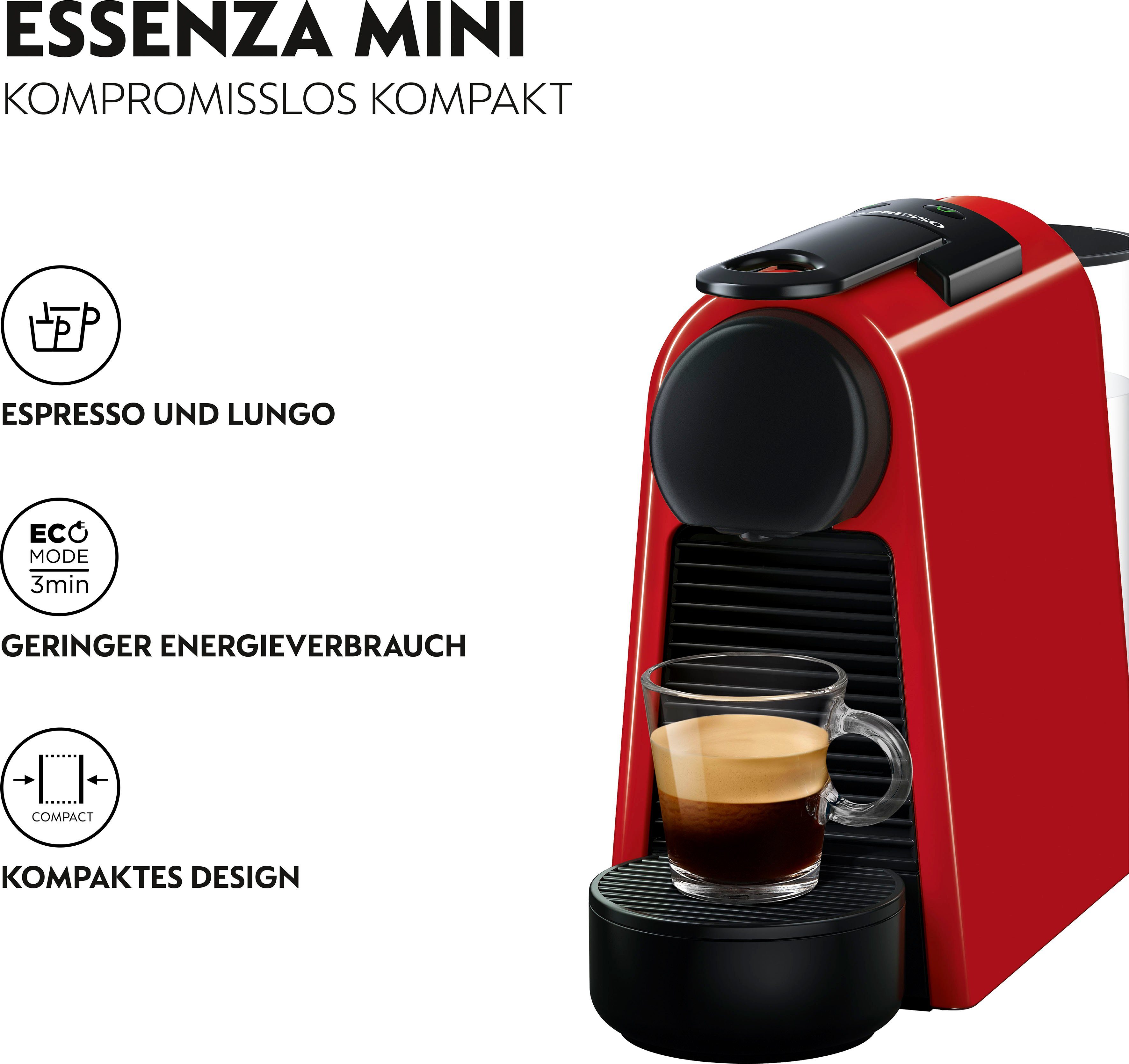 NESPRESSO Kapselmaschine Essenza Mini EN85.L von DeLonghi, Lime Green, inkl. Willkommenspaket mit 7 Kapseln