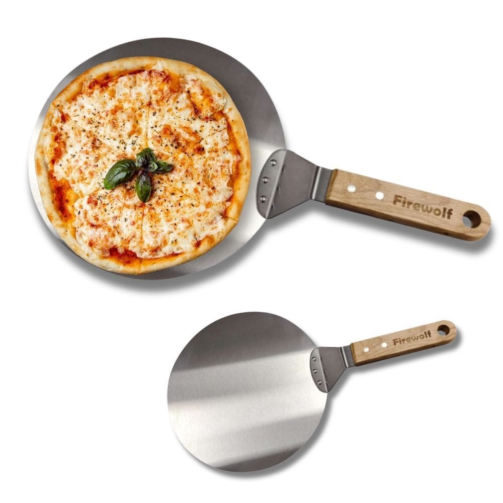 Pizzaschieber Pizzaschieber aus Edelstahl mit Holzgriff 25 cm