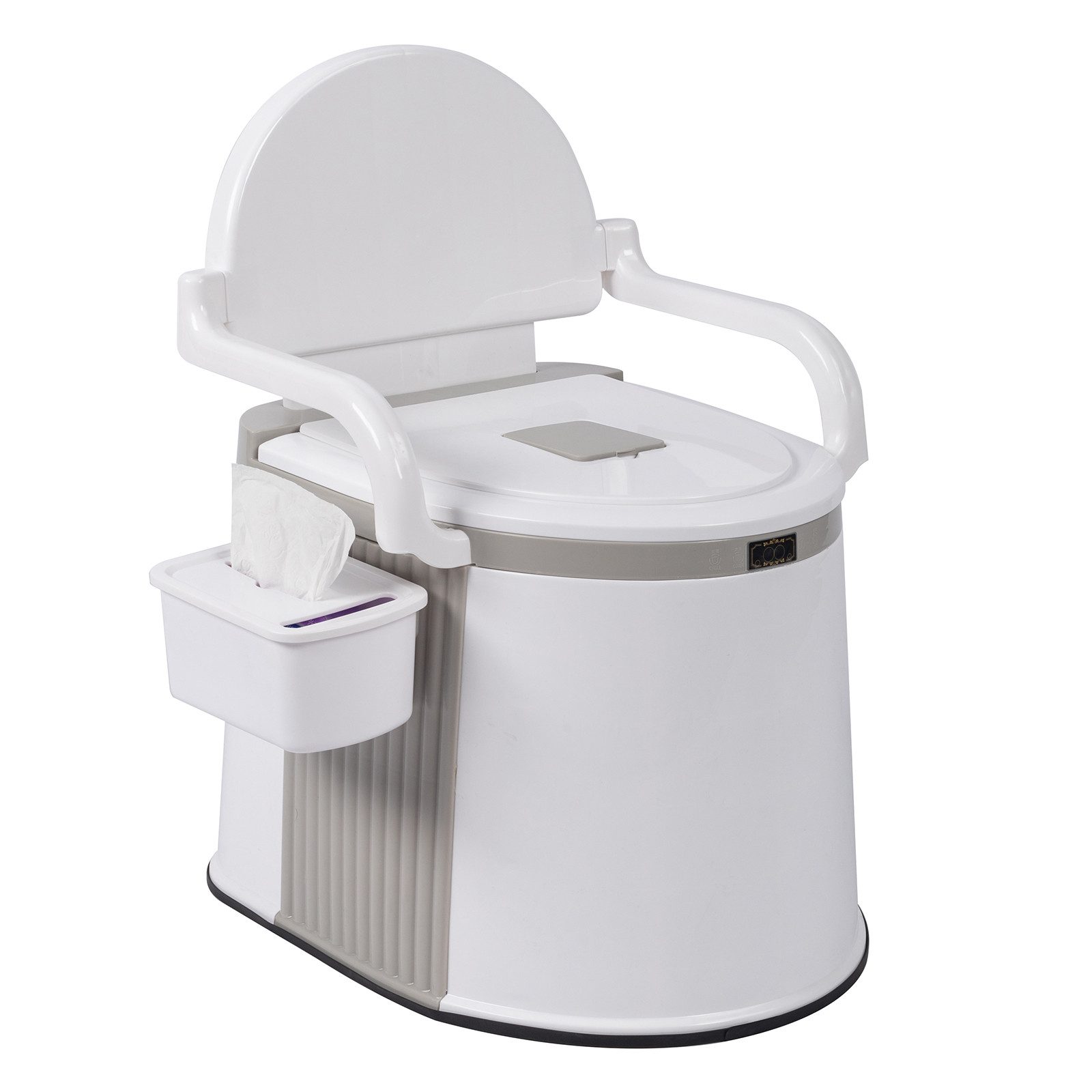 LALAHO Campingtoilette mit Antirutschmatte, tragbare Toilette, Outdoor-Toilette tragbare Mobile, 50 x 40 x 42 cm