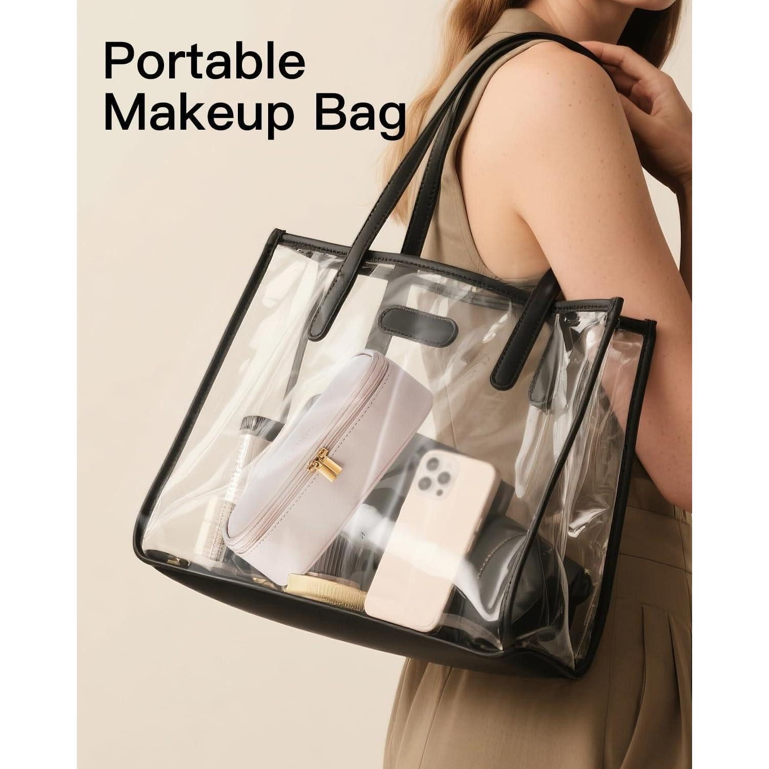LuxusKollektion Kosmetiktasche Kosmetiktasche Damen Reise Wasserdicht Leder Organizer Cremerosa