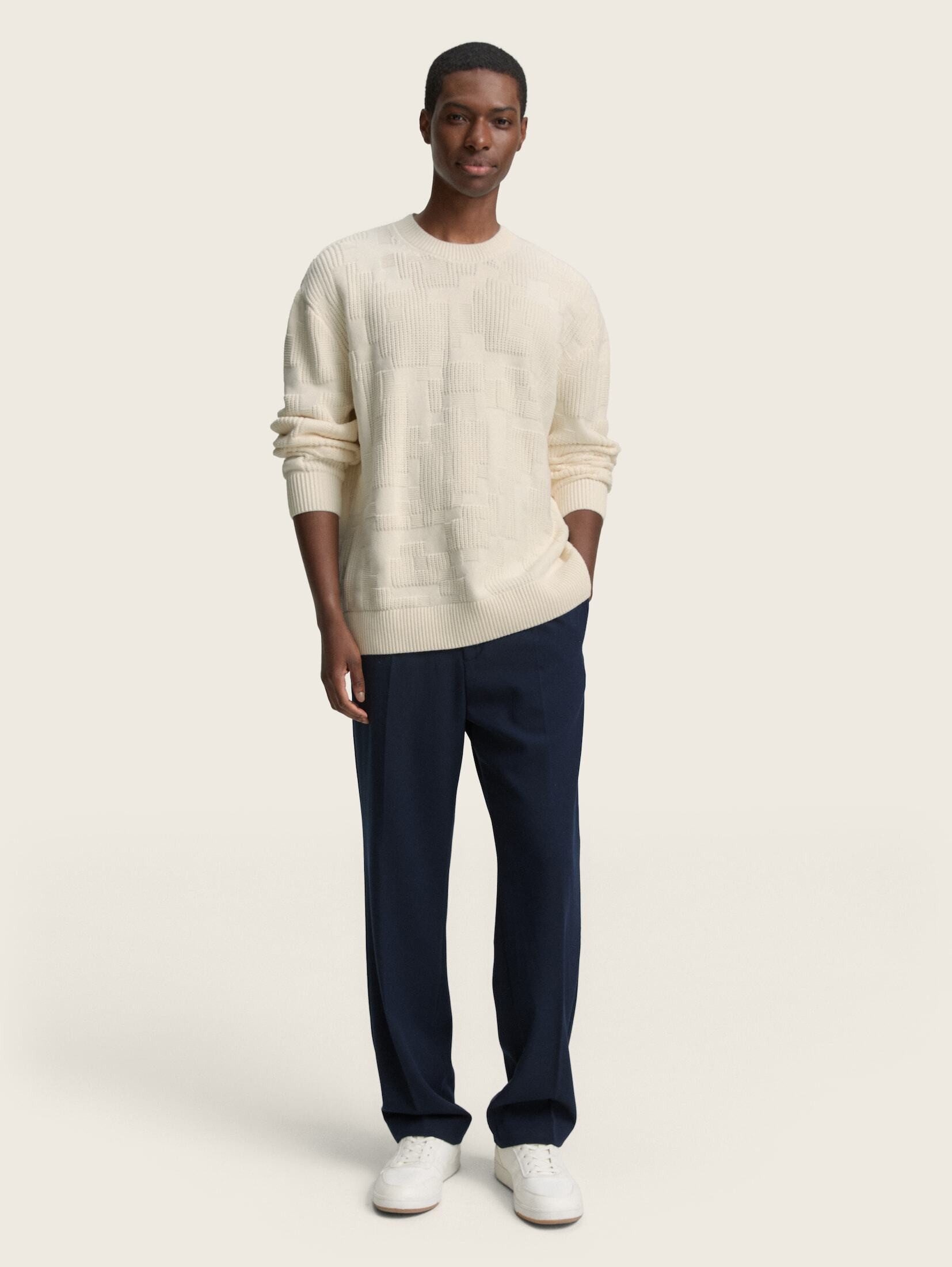 TOM TAILOR Denim Strickpullover Pullover & Strickjacken Loose Fit Strickpullover mit Muster