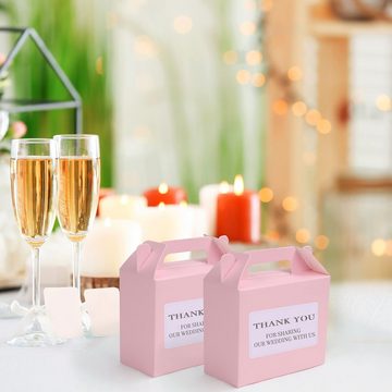Belle Vous Geschenkbox Geschenkbox für Partys mit Deckel, Party Gastgeschenk Box mit Deckel