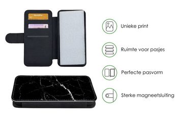 MuchoWow Handyhülle Marmoroptik - Schwarz - Luxus, Handyhülle Telefonhülle Apple iPhone 13 Mini