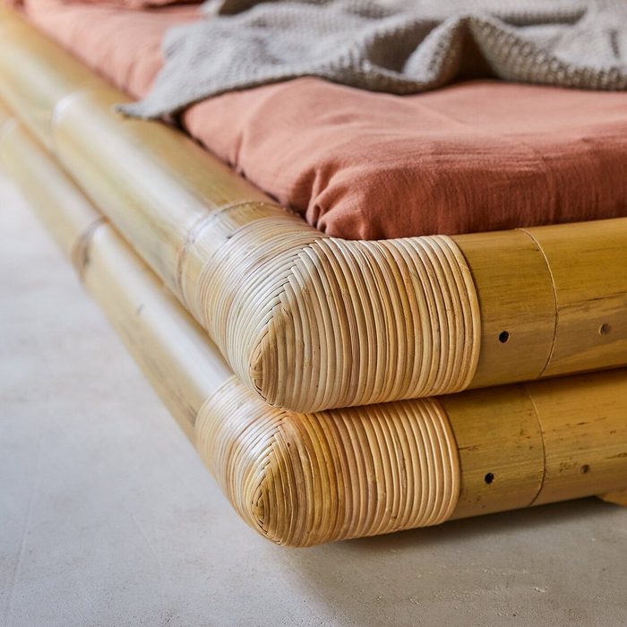 Tikamoon Kinderbett Kinder-Futonbett aus Bambus 90 x 190 cm