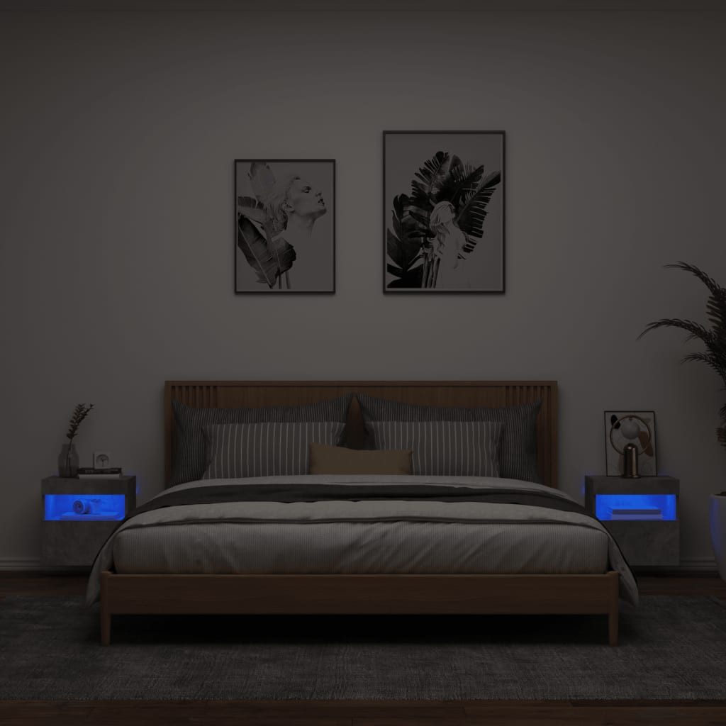 vidaXL TV-Wand TV-Wandschränke mit LED-Leuchten 2 günstig online kaufen