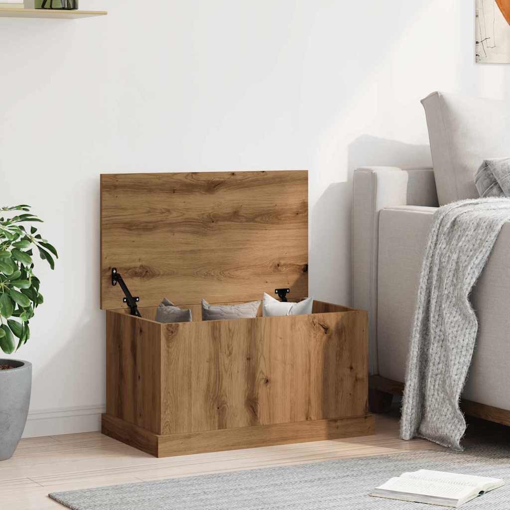 vidaXL Aufbewahrungsbox Aufbewahrungstruhe Artisan-Eiche 70x40x38 cm Holzwerkstoff (1 St)