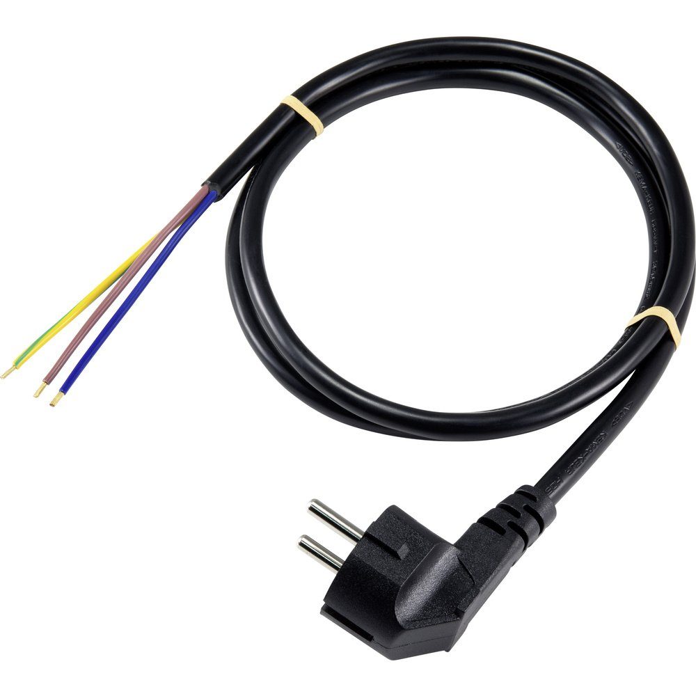 m (1.50 Sygonix Strom Sygonix Schwarz Anschlusskabel SY-5043472 cm) Netzkabel, 1.50