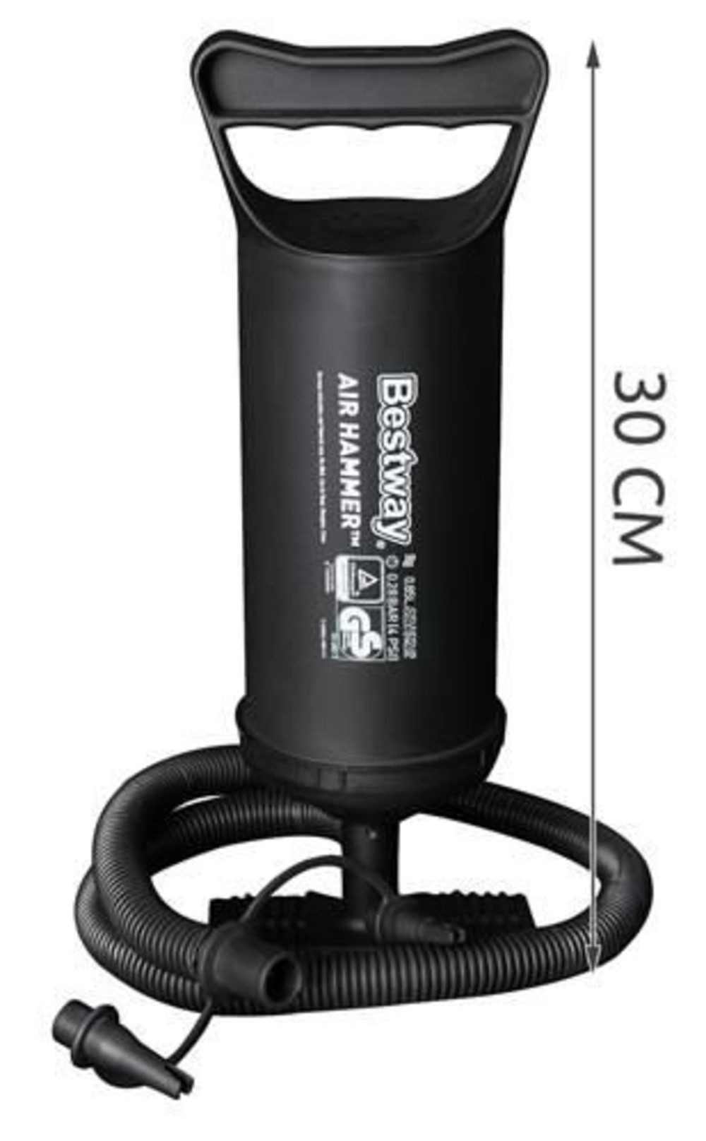Bestway Handpumpe Poolpumpe Luftpumpe (Spar-Set, 1-tlg., 3 Spitzen), keinen Stromanschluss, ideal für den mobilen Einsatz im Freien