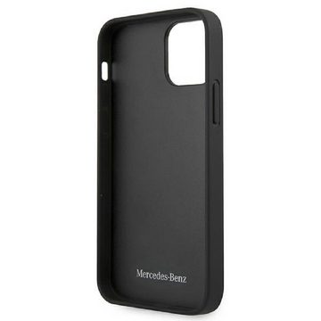 Mercedes Handyhülle iPhone 12 Mini Cover Hardcase Echtleder schwarz