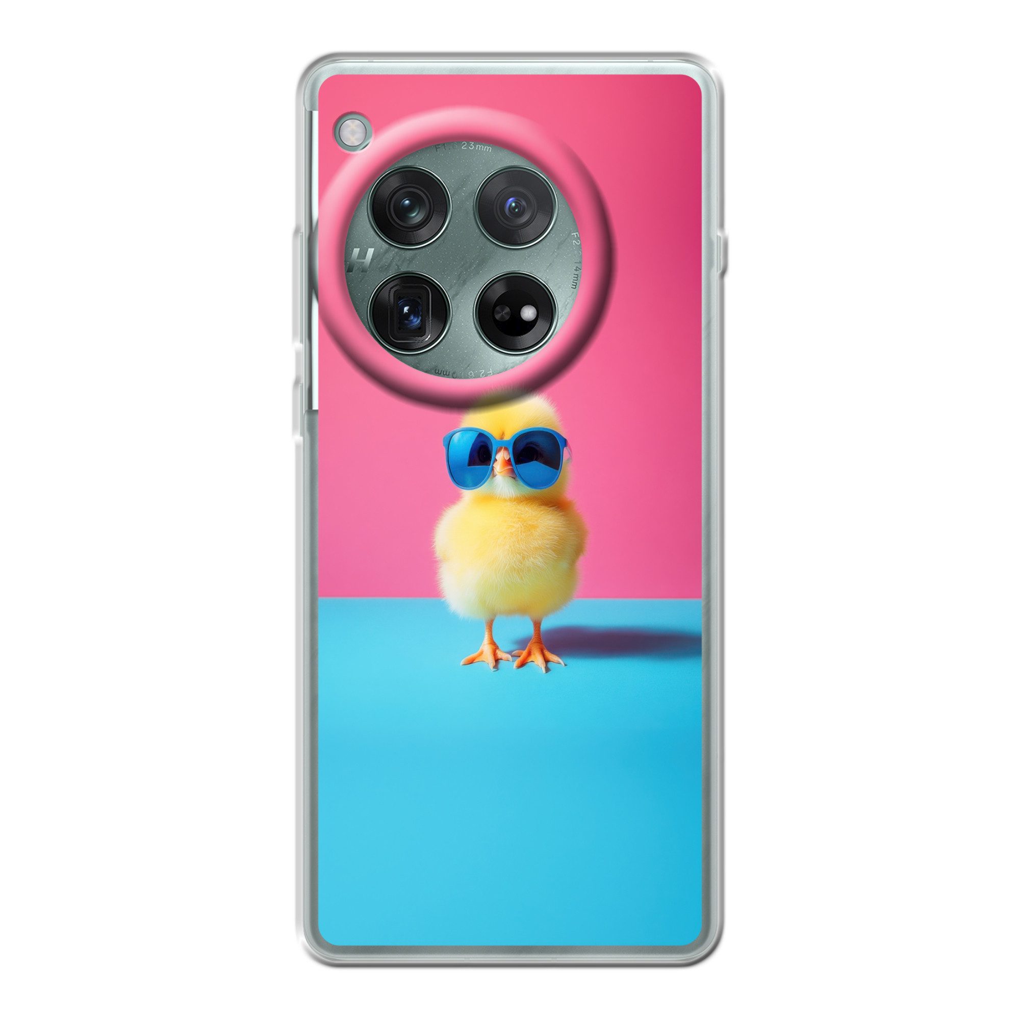 MuchoWow Handyhülle für OnePlus 12r Chick - Sonnenbrille - Blau, Handy Case, Silikon, Bumper Case Dünn