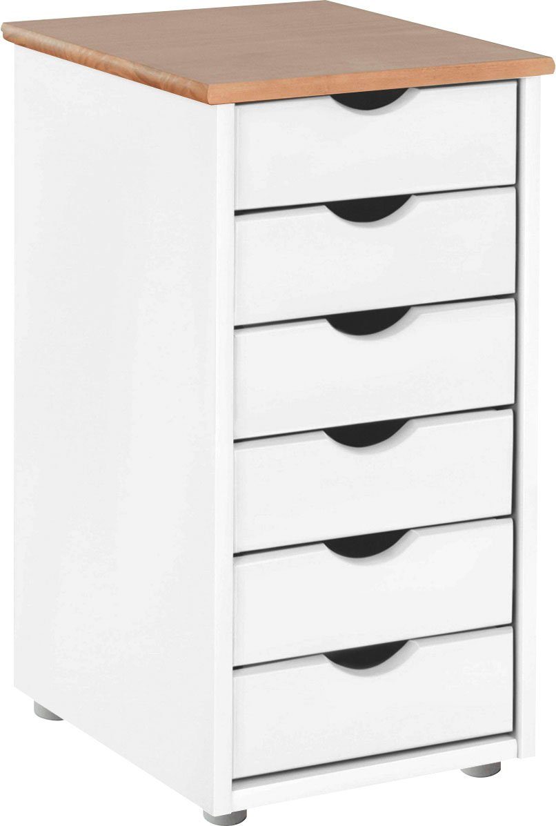 OTTO home Kommode Gava, aus massivem Kiefernholz, mit Stauraummöglichkeiten, Breite 39 cm