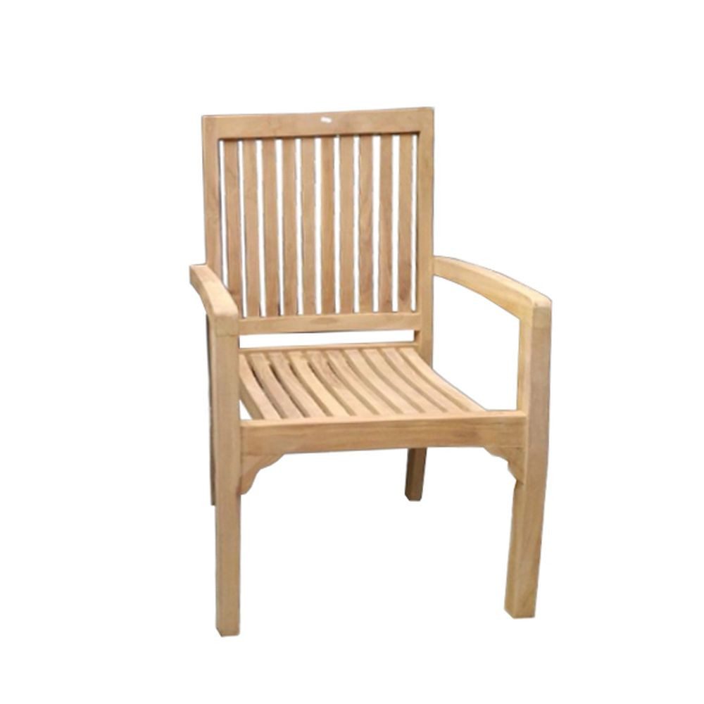 Gartensessel Stapelsessel Stapel Gartenstuhl Sessel Armlehnen Gartenmöbel Teakholz