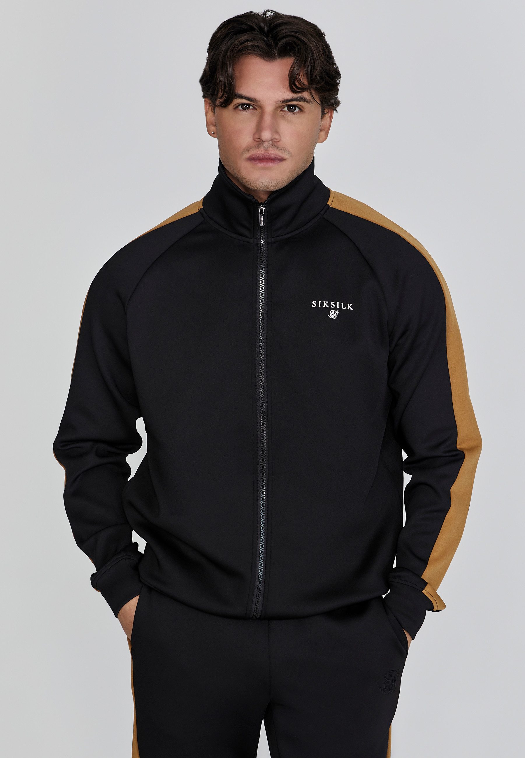 Siksilk Sweatjacke SikSilk Herren Schwarze Trainingsjacke günstig online kaufen