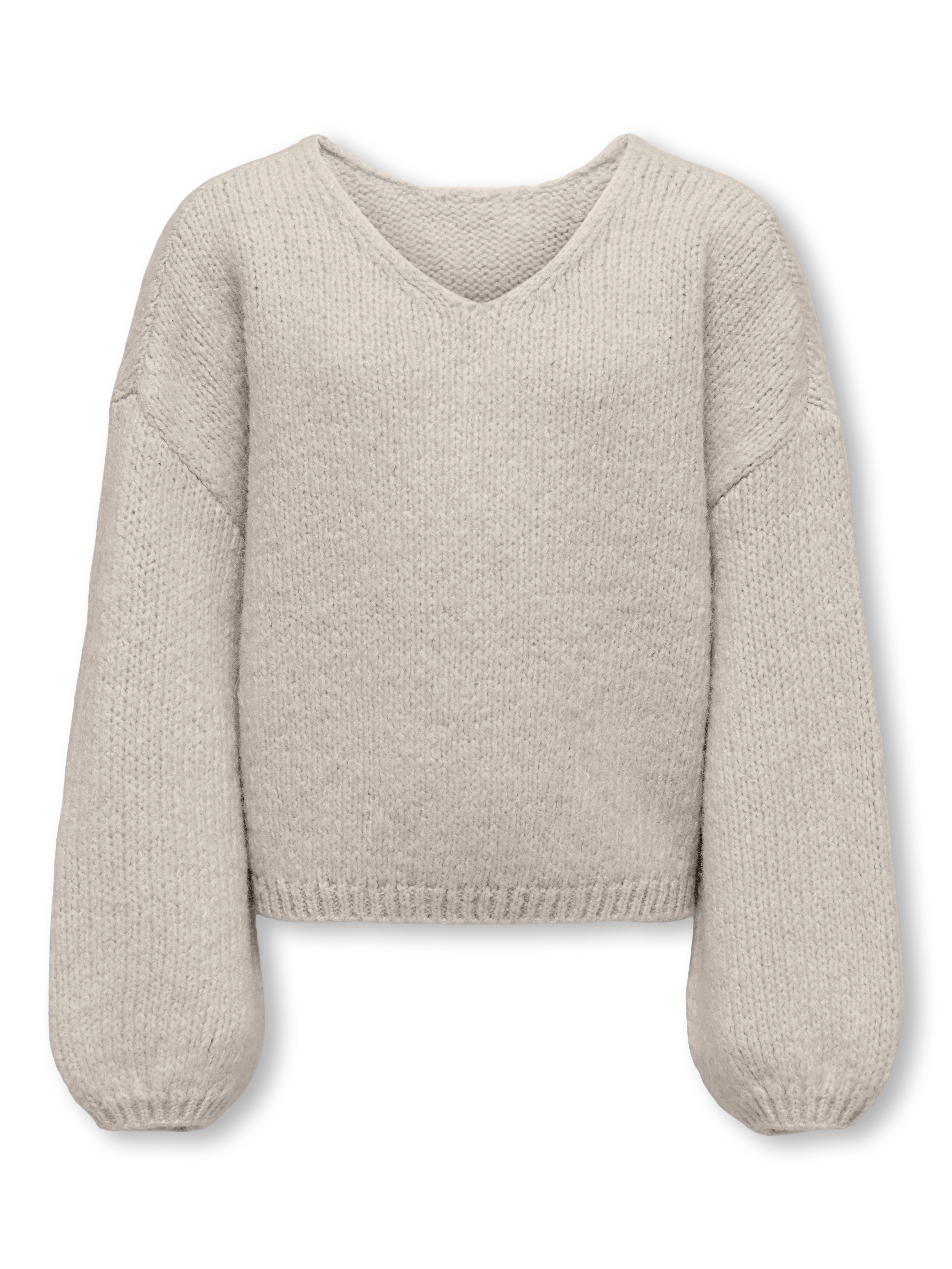 KIDS ONLY V-Ausschnitt-Pullover KOGDINEA L/S REVERSIBLE PULLOV. KNT Kunstfaser, regular fit