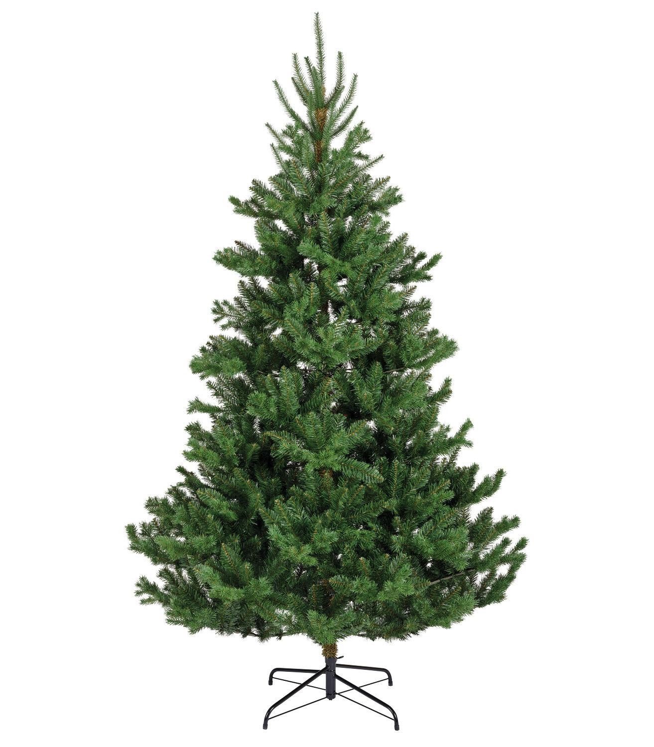 casa NOVA Künstlicher Weihnachtsbaum ALBA, Grün, Kunststoff, Echtnadel-Optik, Ø 127 x H 210 cm