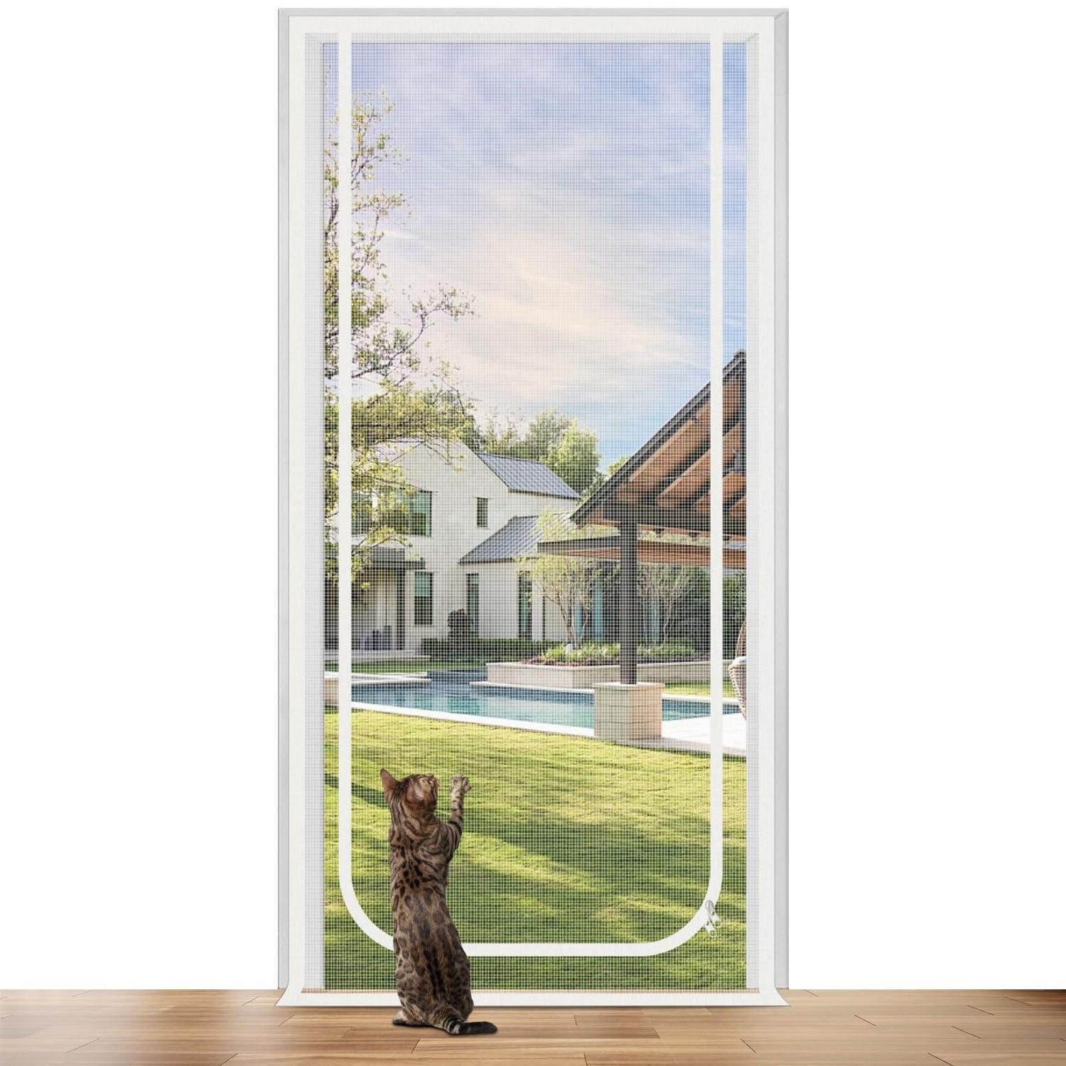 LuxusKollektion Katzenklappe Katzengittertür verstärkt passend für Türgröße: 120cm x 240cm