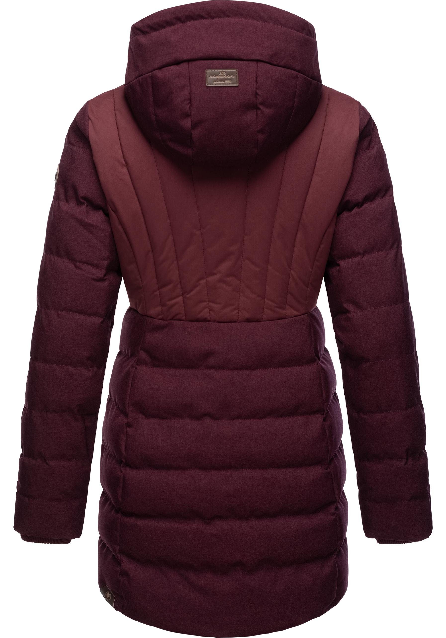 Ragwear Winterjacke Ashanta Block Wasserdichter gesteppter Winterparka mit gefütterter Kapuze
