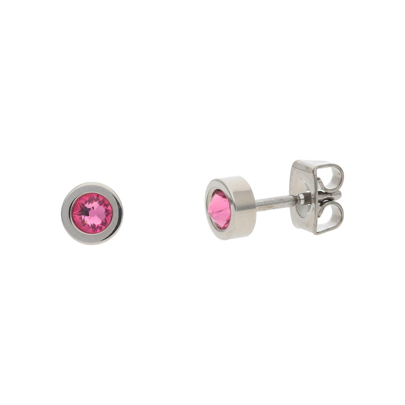 Boccia Paar Ohrstecker Titan-Ohrstecker für Kinder Pink