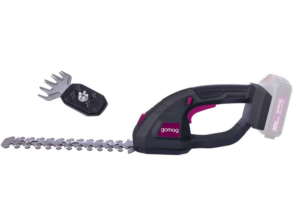 Gomag Akku-Grasschere GO-SHS200, (5 St., ohne Akku und Ladegerät), inkl. Strauchschnittmesser, Grasschnittmesser und 2 Schutzabdeckungen